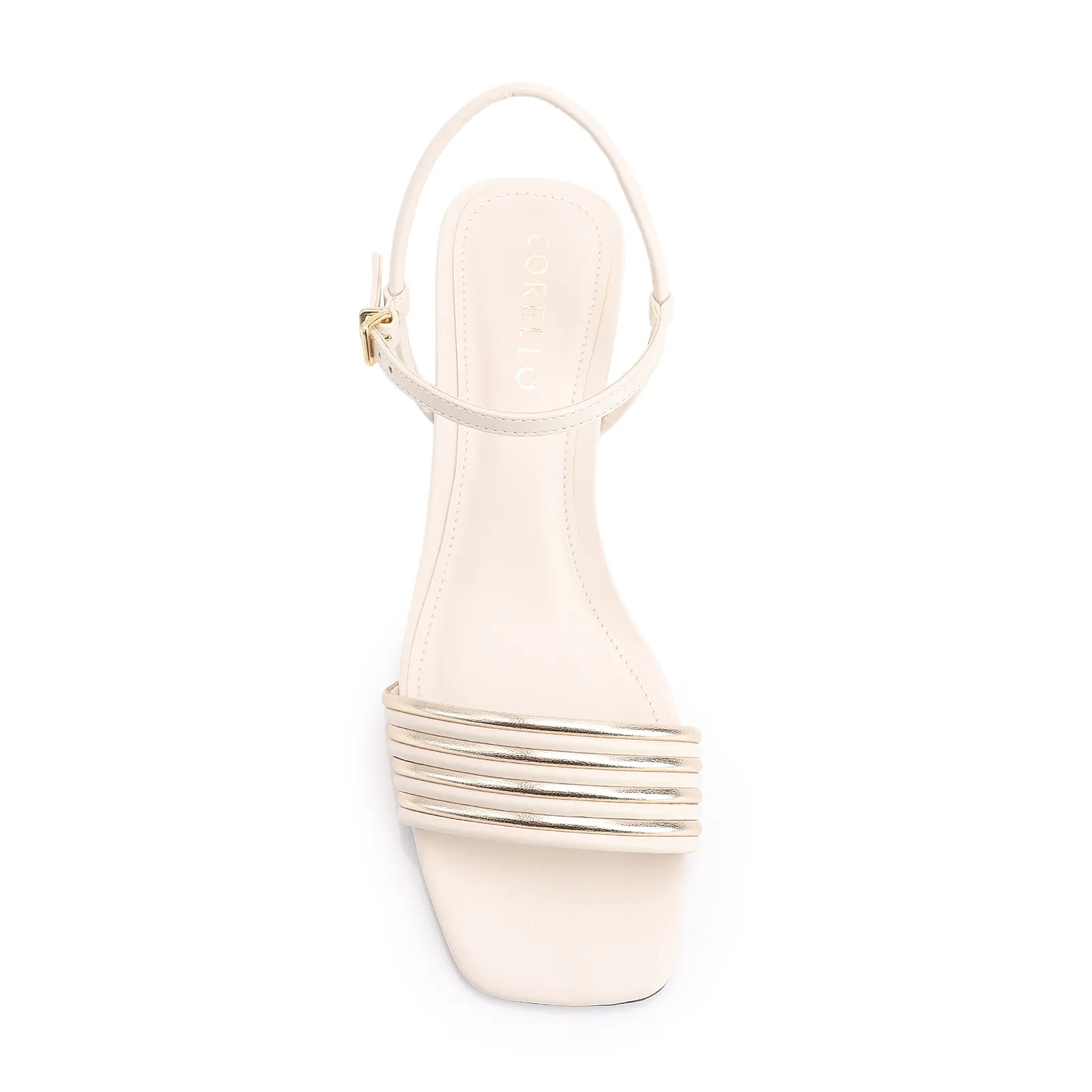 Sandália Alt Off White/Alt Dourado