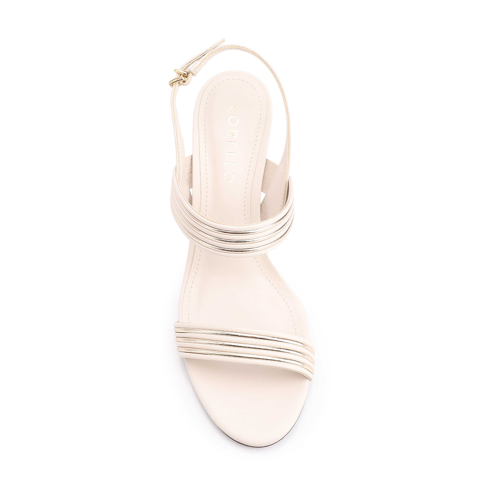 Sandália Alt Off White/Alt Dourado