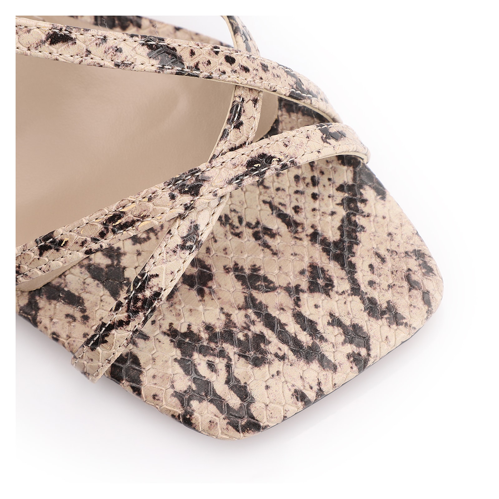 Sandália Alt Python Bege/Preto