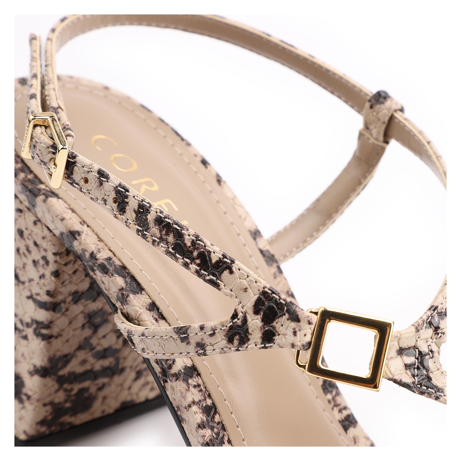 Sandália Alt Python Bege/Preto