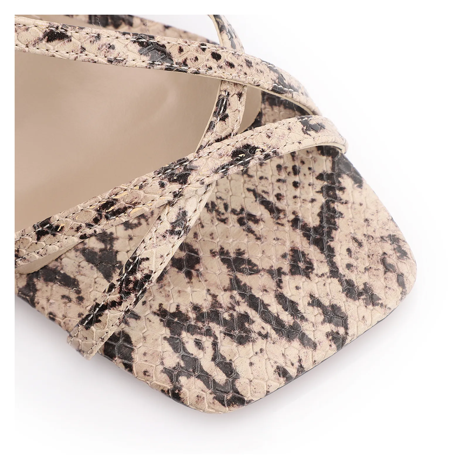 Sandália Alt Python Bege/Preto