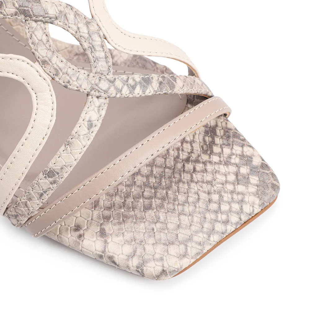 Sandália Alt Python Cinza/Couro Off White - imagem 6