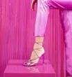 Sandália Amarração Holográfico Rosa - imagem 2