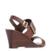 Sandália Anabela Couro Antique Marrom - imagem 3