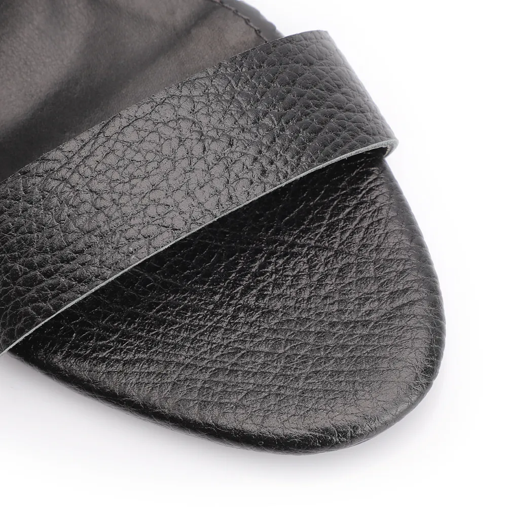 Sandália Anabela Couro Antique Preto - imagem 7