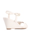 Sandália Anabela Couro Off White - imagem 4