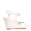 Sandália Anabela Couro Off White - imagem 4
