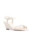 Sandália Anabela Couro Off White - imagem 1