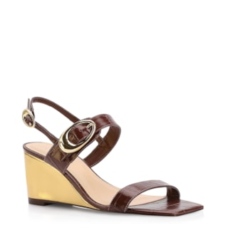 Couro Croco Marrom
