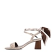 Sandália Animal Print Salto Bloco Médio Alt Lenço Python Off White - imagem 5