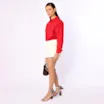 Sandália Animal Print Salto Bloco Médio Alt Lenço Python Off White - imagem 8