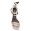 Sandália Animal Print Salto Bloco Médio Alt Lenço Python Off White - imagem 6