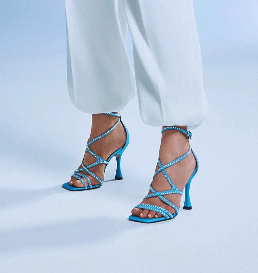 Sandália Cetim Azul - imagem 2