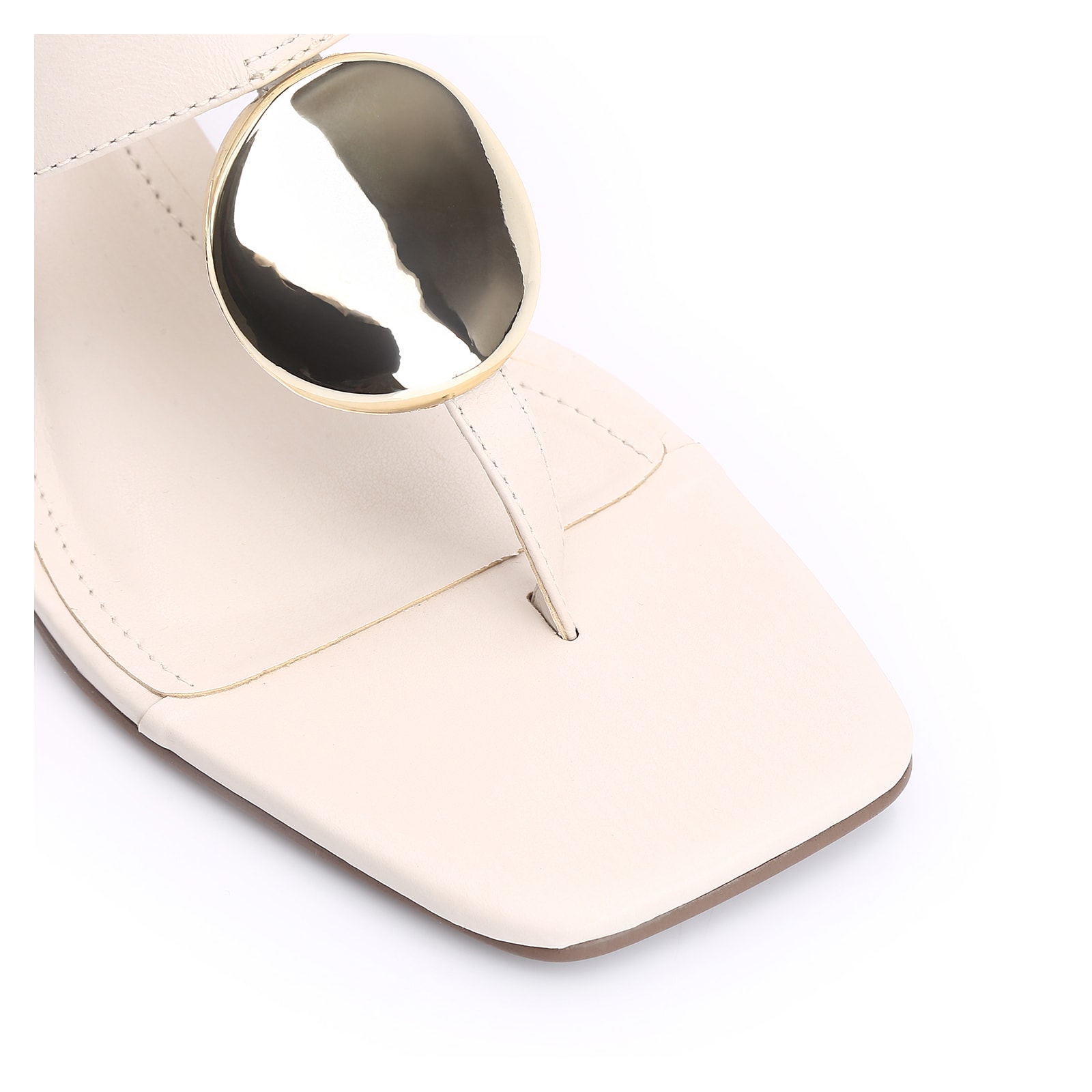 Sandália Cortiça Couro Off White
