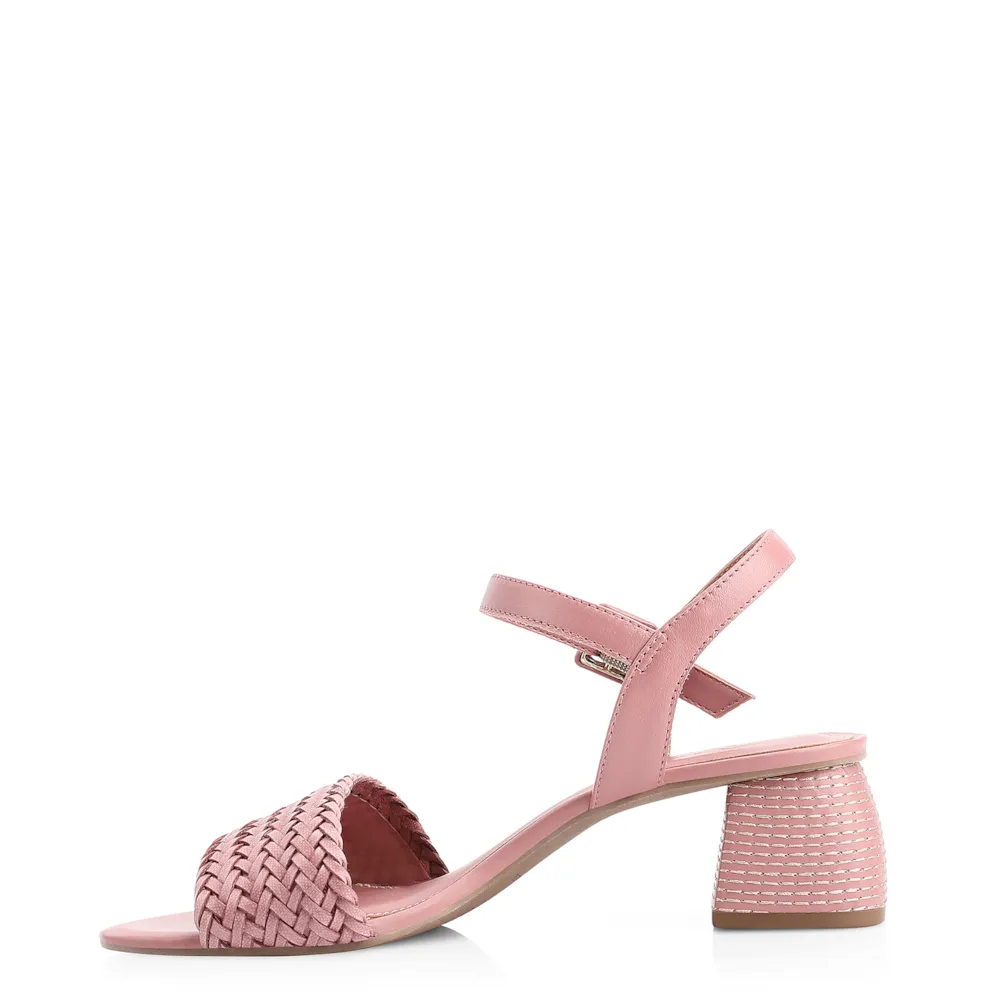 Sandália Couro/Alt Tramado Rosa - imagem 4