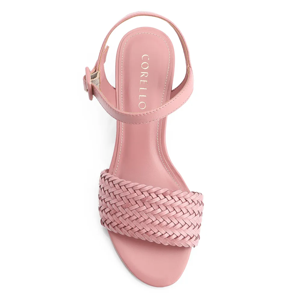 Sandália Couro/Alt Tramado Rosa - imagem 5
