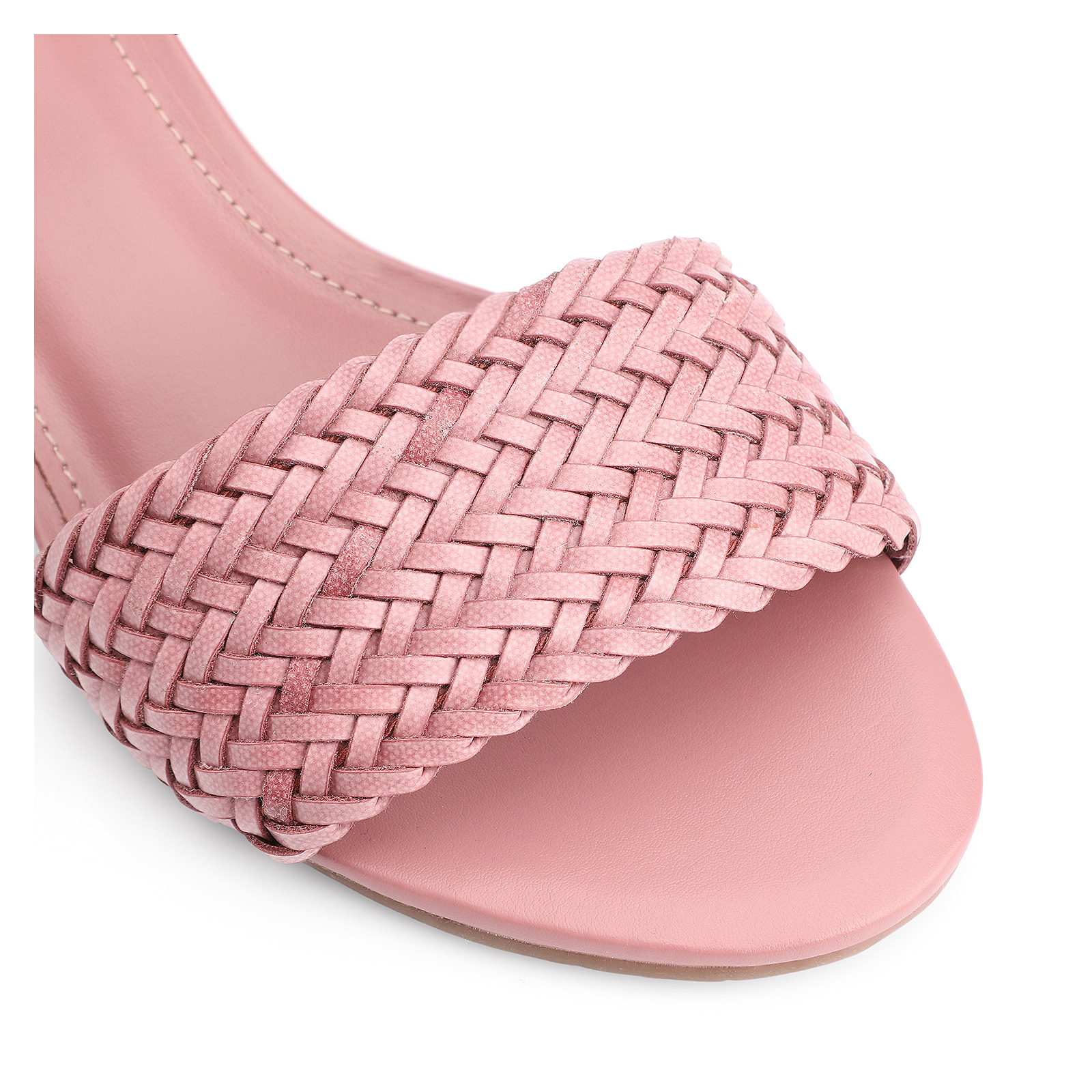 Sandália Couro/Alt Tramado Rosa