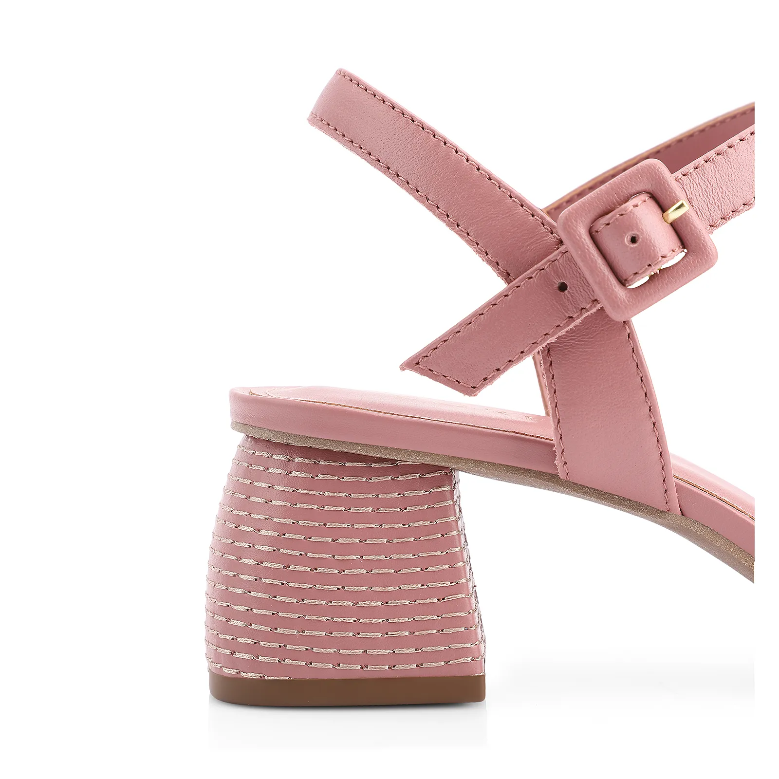 Sandália Couro/Alt Tramado Rosa
