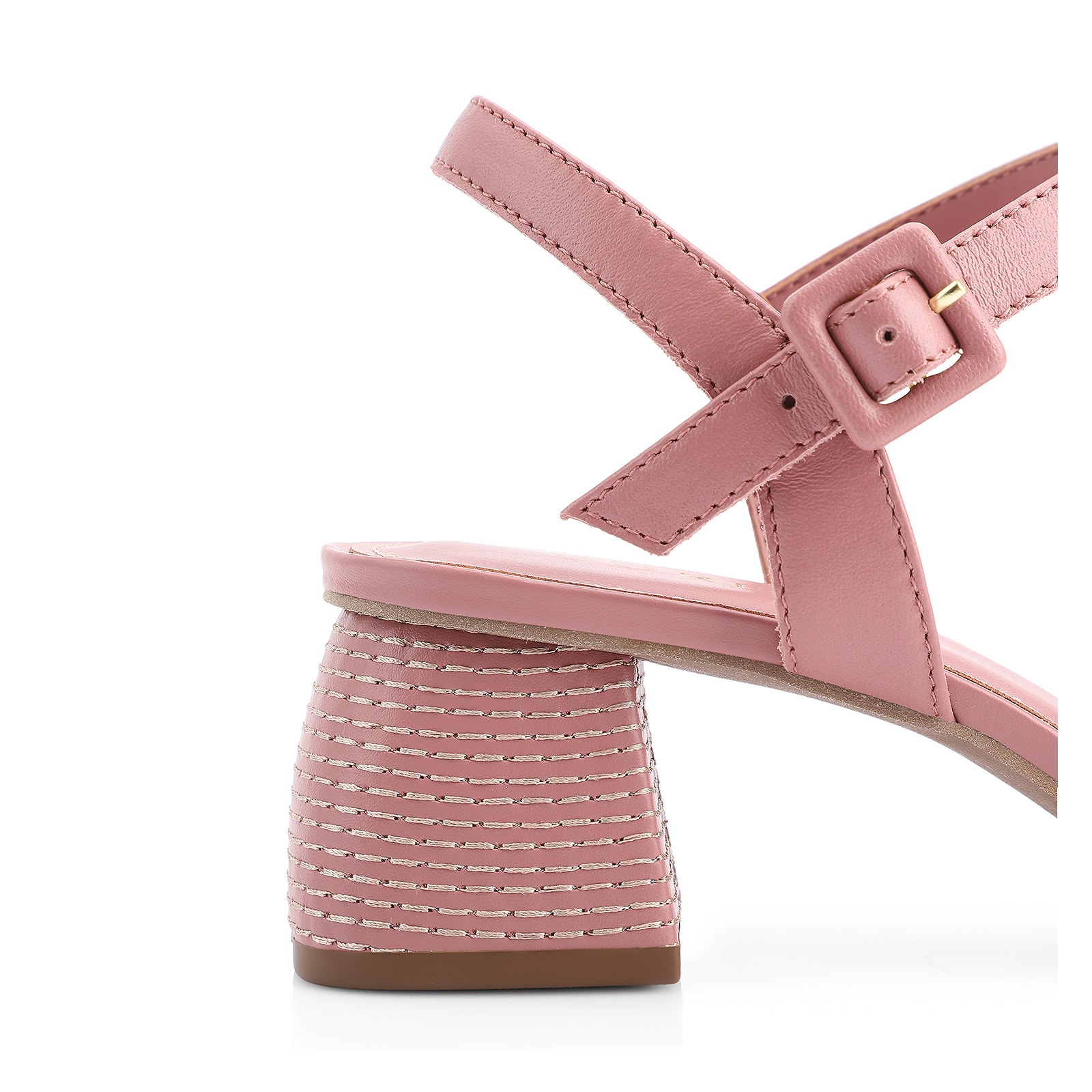 Sandália Couro/Alt Tramado Rosa