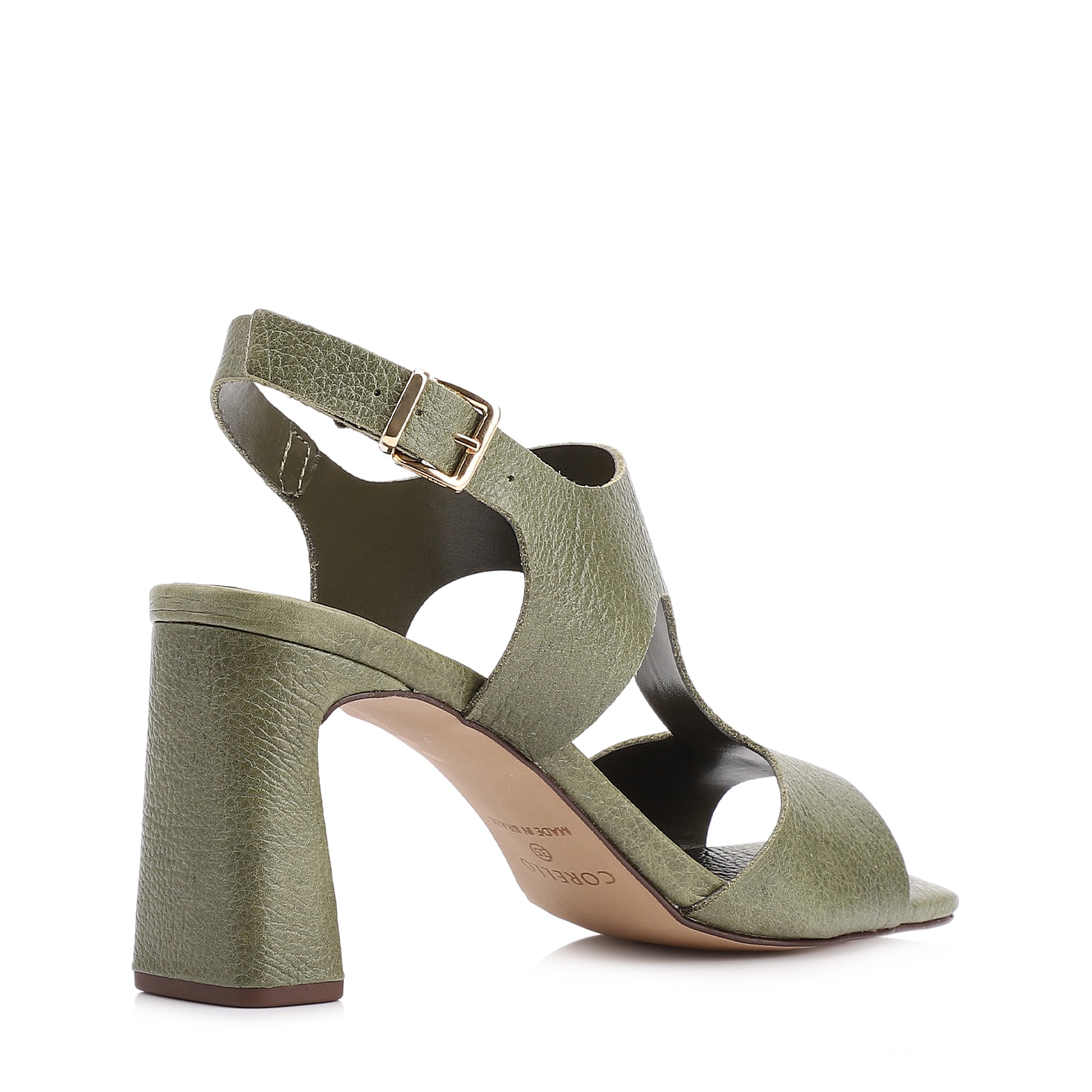 Sandália Couro Antique Verde