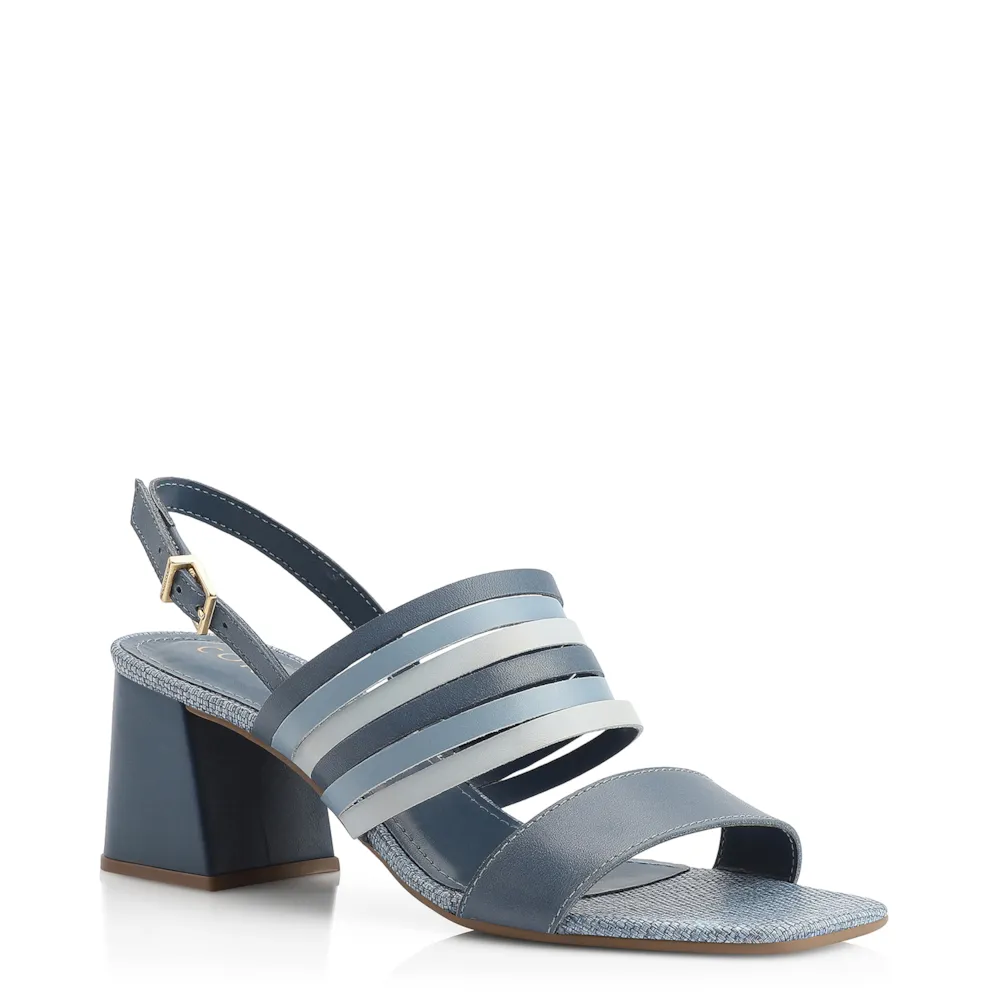 Sandália Couro Azul