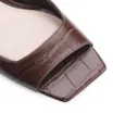 Sandália Couro Croco Marrom - imagem 6