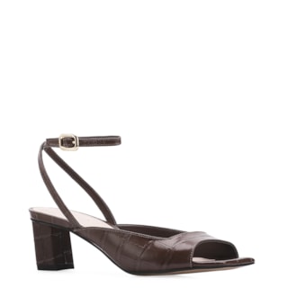 Couro Croco Marrom