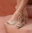 Sandália Couro Croco Off White - imagem 2