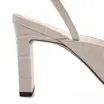 Sandália Couro Croco Off White - imagem 8
