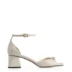 Sandália Couro Croco Off White - imagem 2