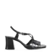 Sandália Couro Croco Preto - imagem 3