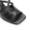 Sandália Couro Croco Preto - imagem 7