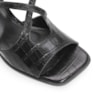 Sandália Couro Croco Preto - imagem 7