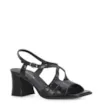 Sandália Couro Croco Preto - imagem 1