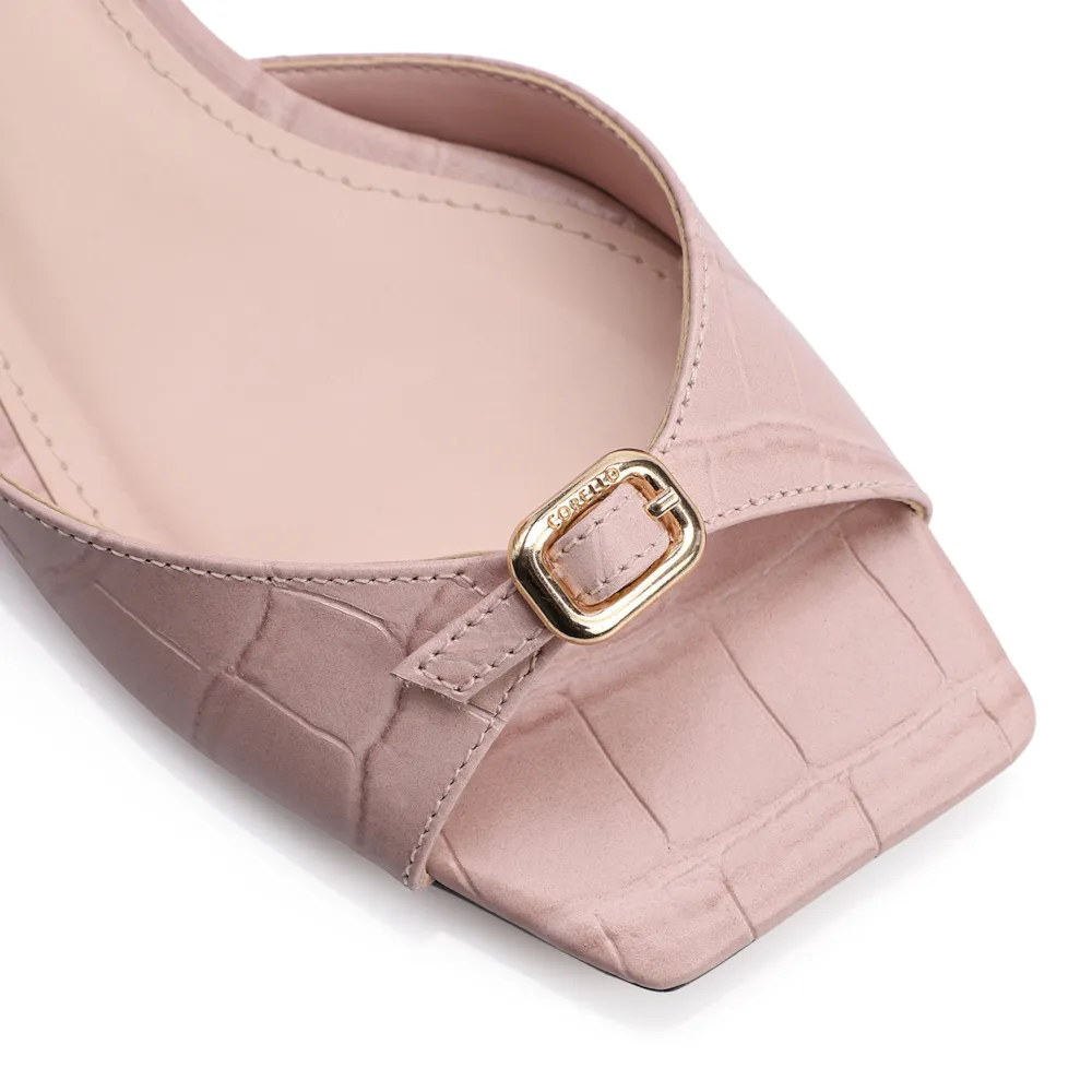 Sandália Couro Croco Rosa - imagem 6