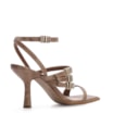 Sandália Couro Estonado Marrom - imagem 3