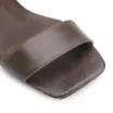 Sandália Couro Estonado Marrom - imagem 6