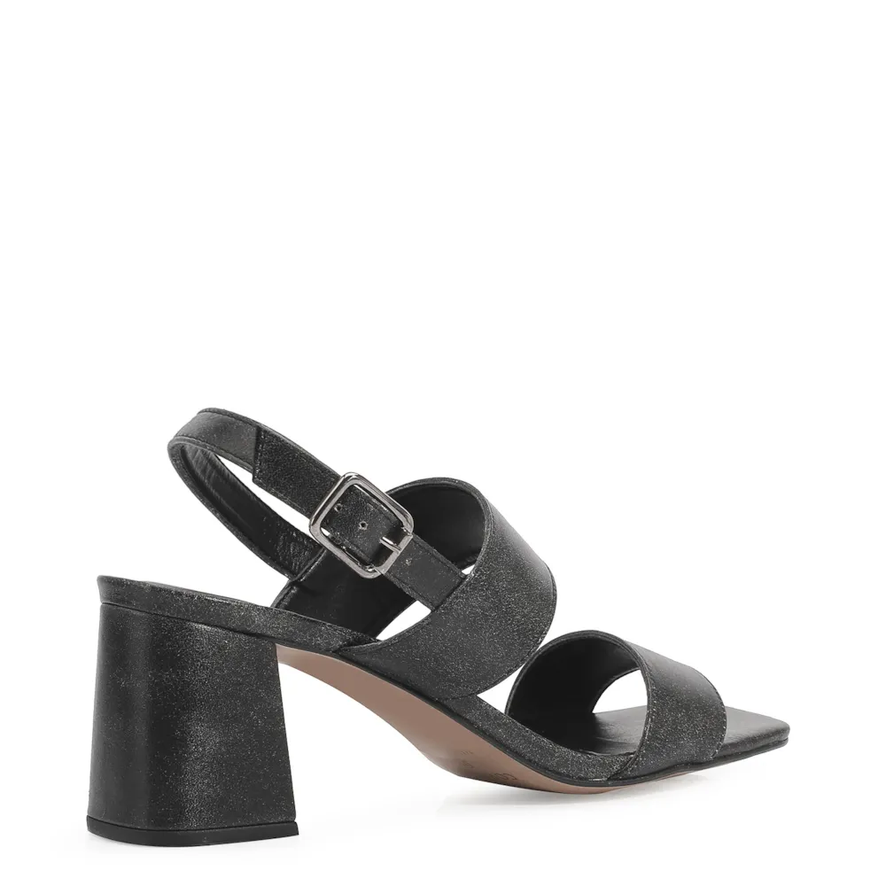 Sandália Couro Estonado Preto - imagem 3