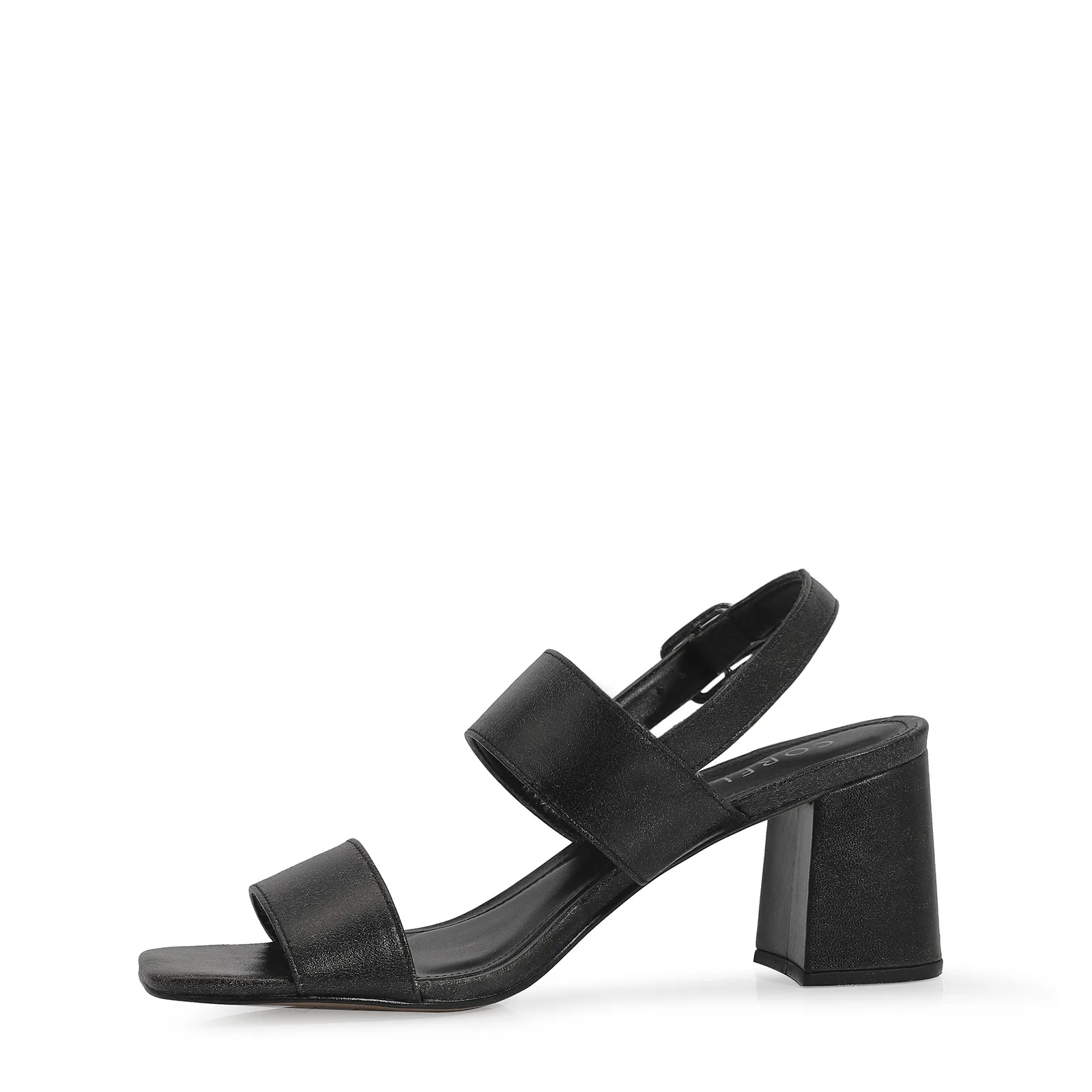 Sandália Couro Estonado Preto