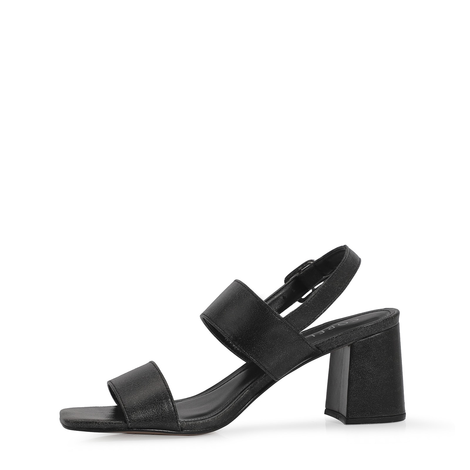 Sandália Couro Estonado Preto
