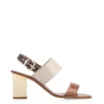 Sandália Couro Marrom/Off White - imagem 2
