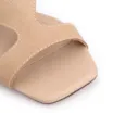 Sandália Couro Nobuck Croco Bege - imagem 7