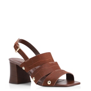 Couro Nobuck Croco Marrom