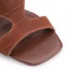 Sandália Couro Nobuck Croco Marrom Escuro - imagem 7
