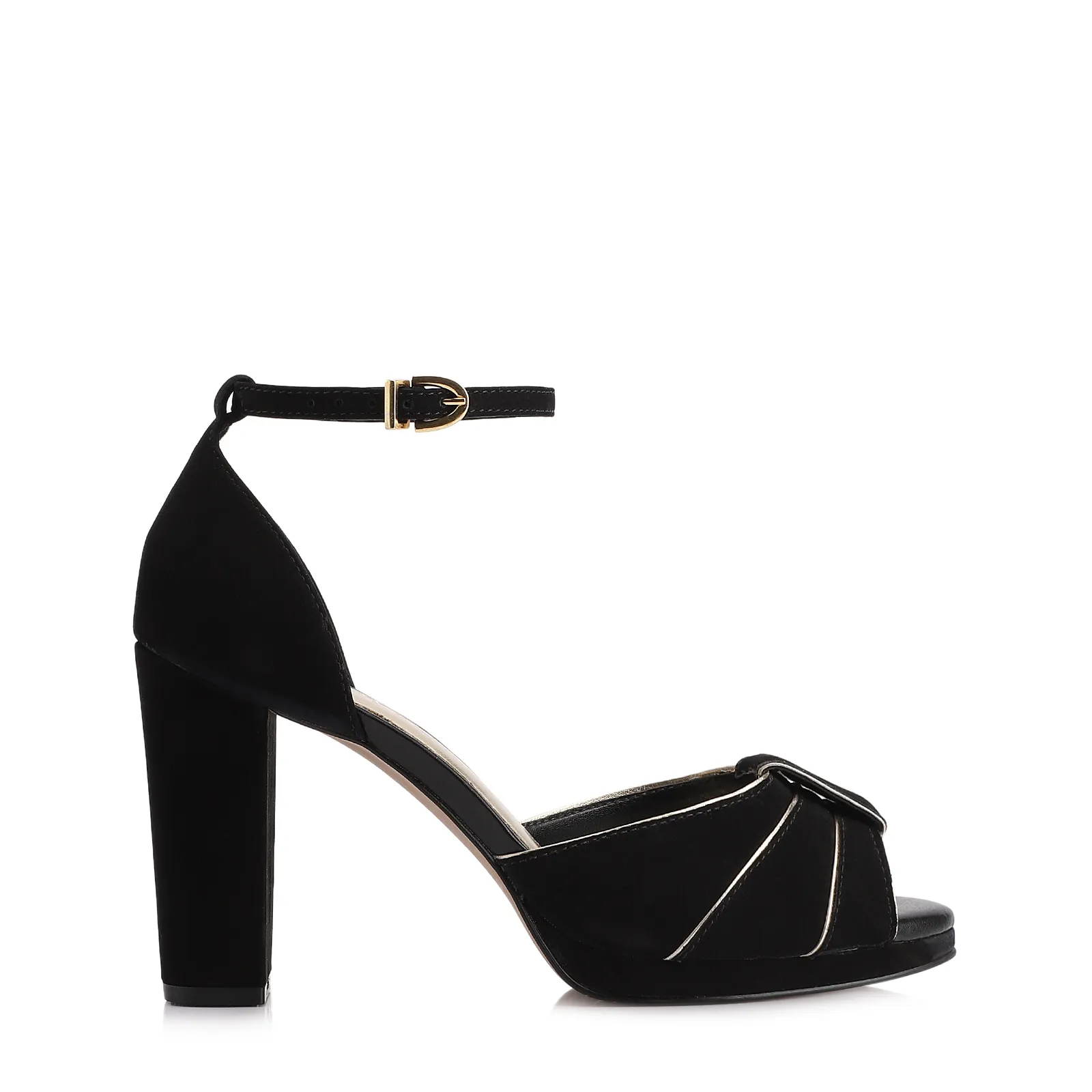 Sandália Couro Nobuck Preto
