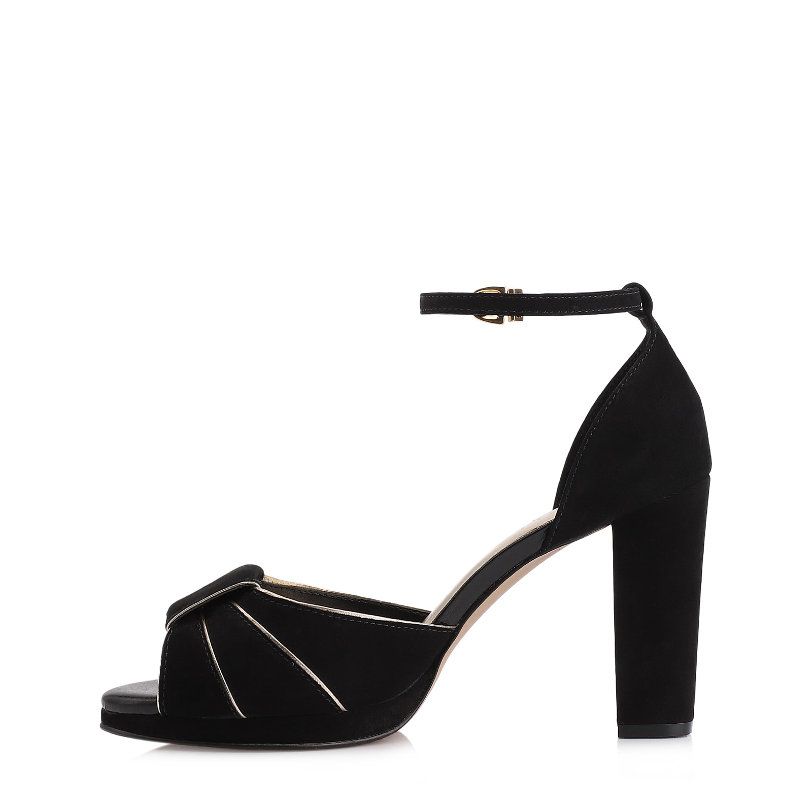 Sandália Couro Nobuck Preto