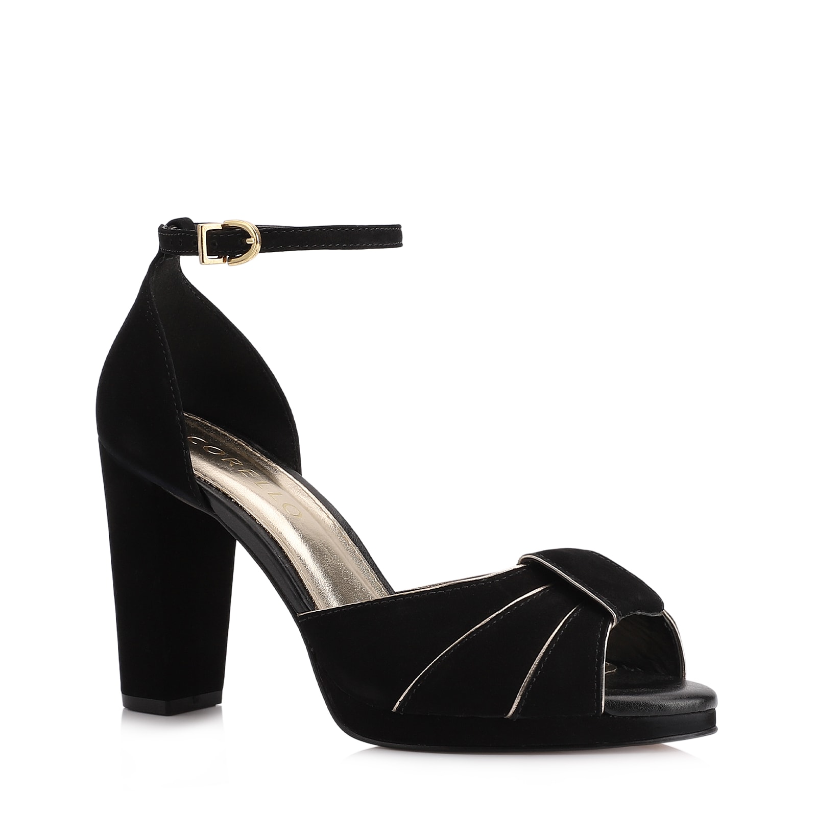 Sandália Couro Nobuck Preto