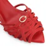Sandália Couro Nobuck Vermelho - imagem 6