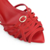 Sandália Couro Nobuck Vermelho - imagem 6