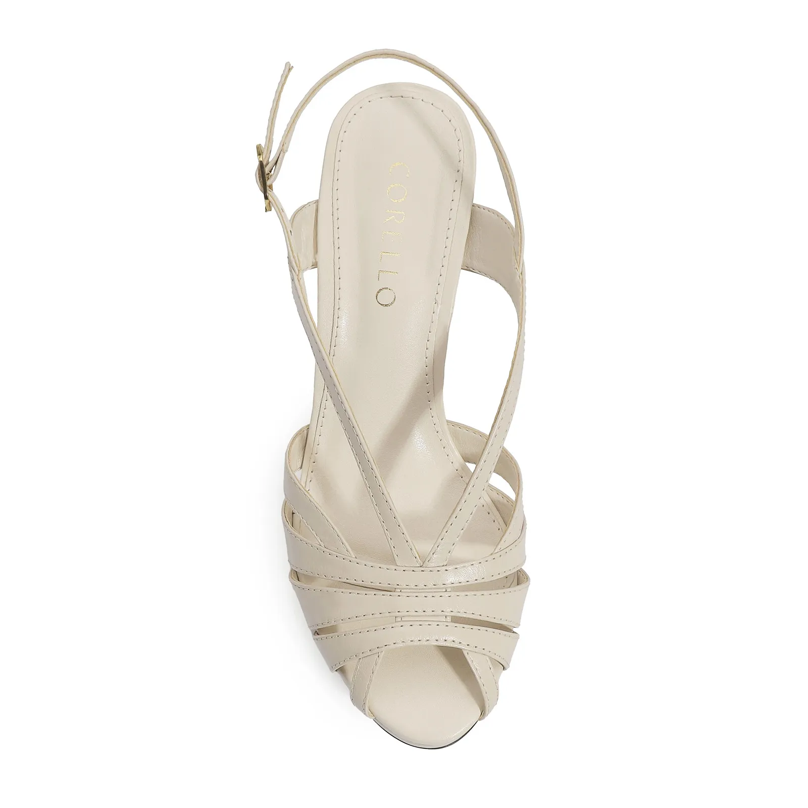 Sandália Couro Off White